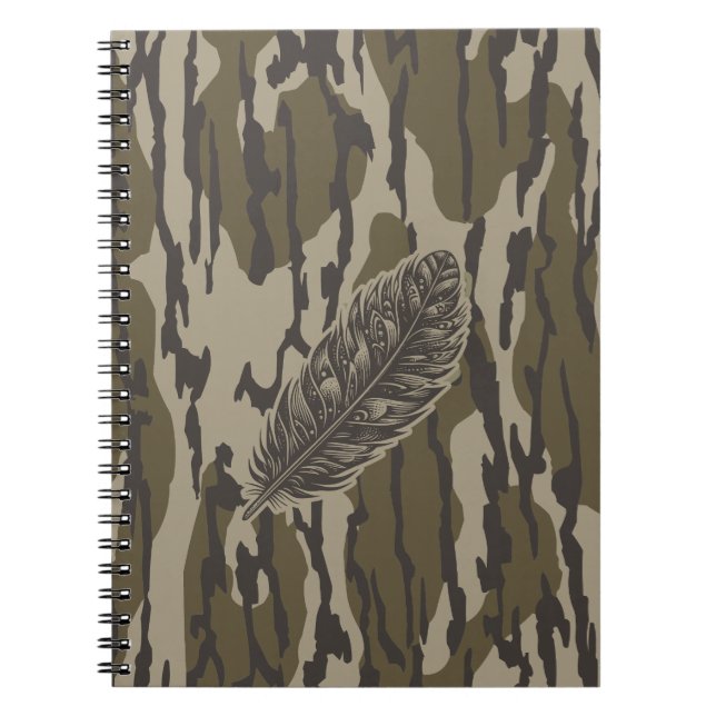 Caderno Espiral Camuflagem Florestal de Camo de Penas Bottomland T (Frente)