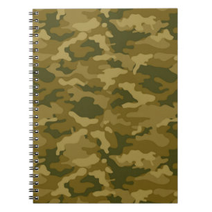 Caderno Espiral Camuflagem militar de Camo do exército verde