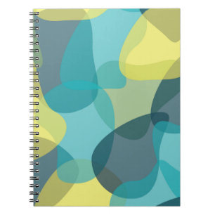 Caderno Espiral Camuflagem, moderna, legal, moderna, geométrica ur