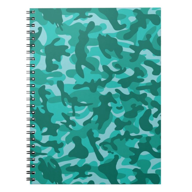 Caderno Espiral Camuflagem Persa Azul   (Frente)