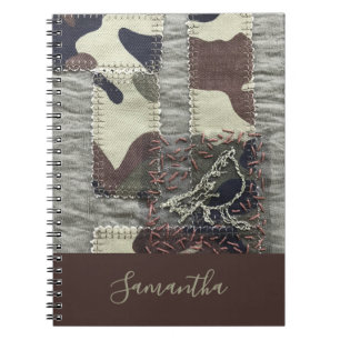 Caderno Espiral Camuflagem Personalizada de Pássaro com Estilo de
