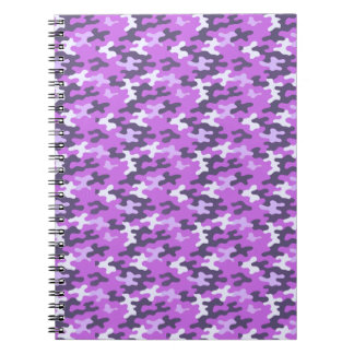 Caderno Espiral Camuflagem Roxa