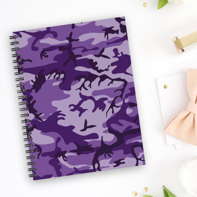 Caderno Espiral Camuflagem Roxa, Militares, Exército (Criador carregado)