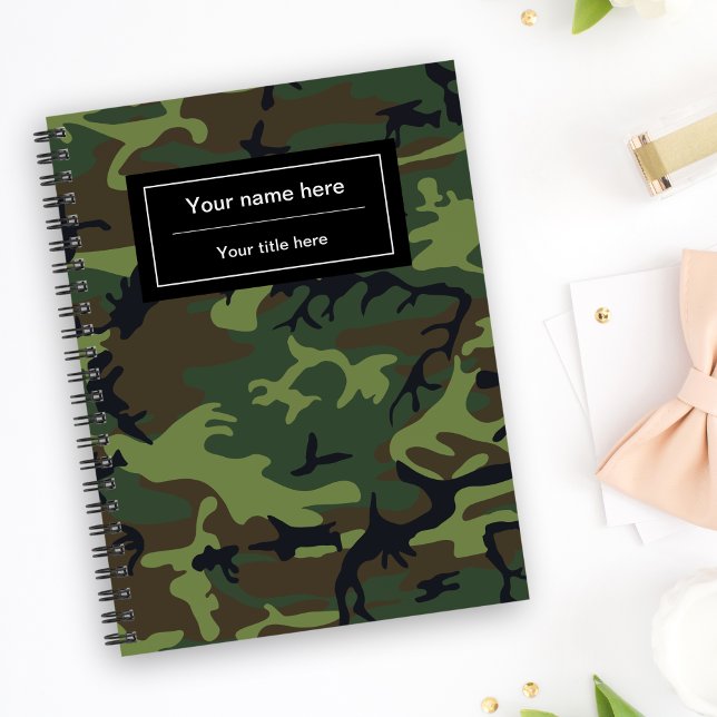 Caderno Espiral Camuflagem Verde, Camuflagem, Militar, Exército (Criador carregado)