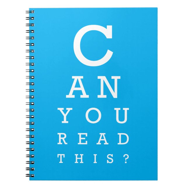 Caderno Espiral Can you read this? (Frente)