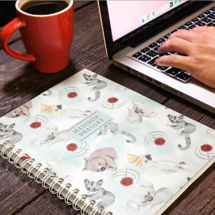 Caderno Espiral Cana-d-água de animais australianos personalizada