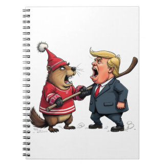 Caderno Espiral Canadá lutando contra Trump