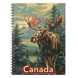 Caderno Espiral Canada Moose Vintage