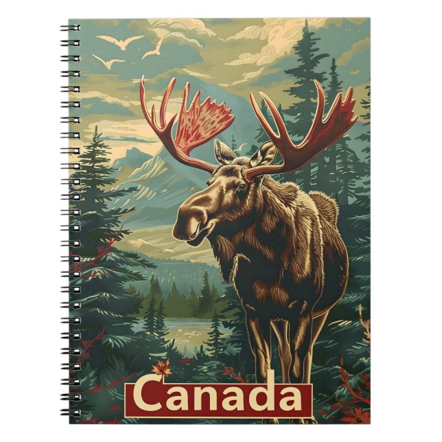 Caderno Espiral Canada Moose Vintage (Frente)