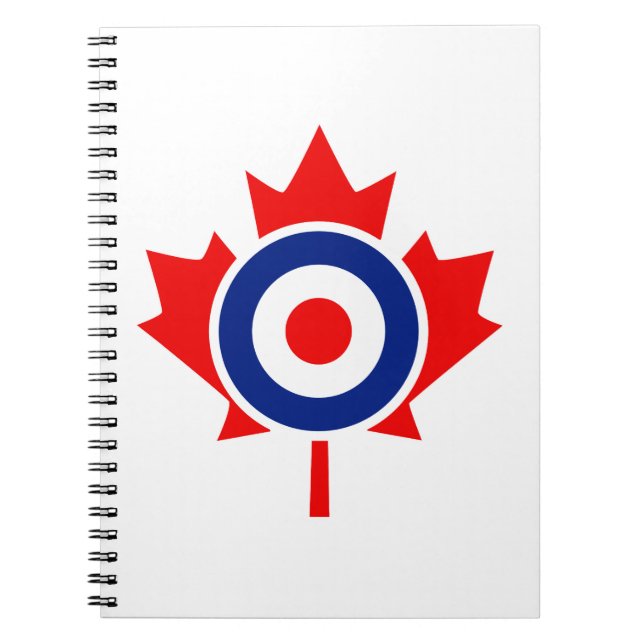 Caderno Espiral Canadiano Maple Leaf Roundel Mod CANADA (Frente)