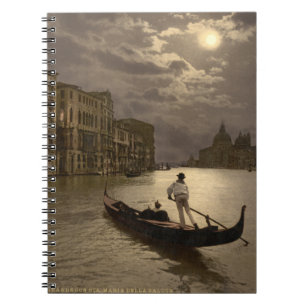 Caderno Espiral Canal grande pelo luar II, Veneza, Italia