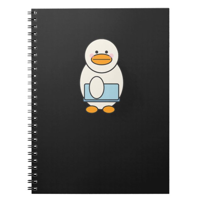 Caderno Espiral Canard allant au travail, funny work (Frente)