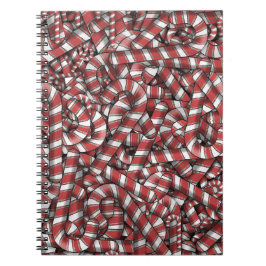 Caderno Espiral Canas de Abstrato Vermelho Ridificadas Torcidas