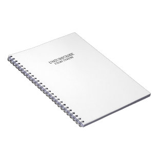 Caderno Espiral Cancelar a Inscrição do Estresse Tipografia Minima