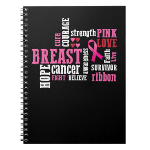 Caderno Espiral Cancer da Mama de Esperança do Cancer 25