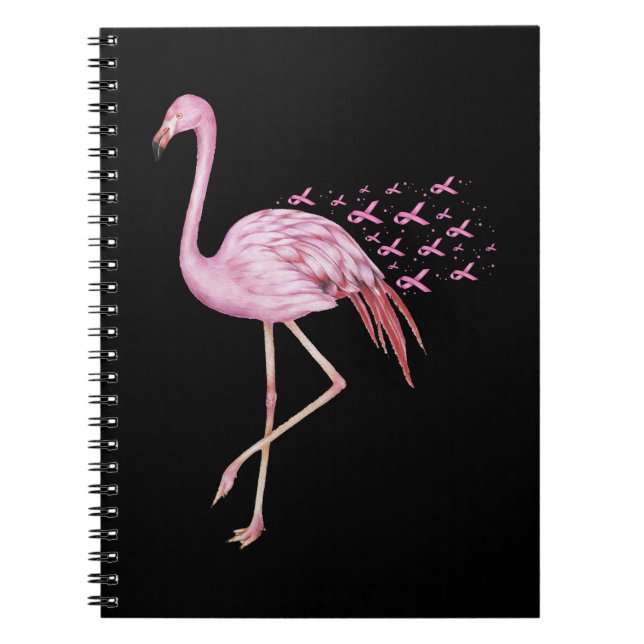 Caderno Espiral Cancer da Mama Flamingo Cancer da Mama Sensibiliza (Frente)