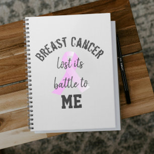 Caderno Espiral Cancer da mama perdeu a batalha para mim Sobrevi