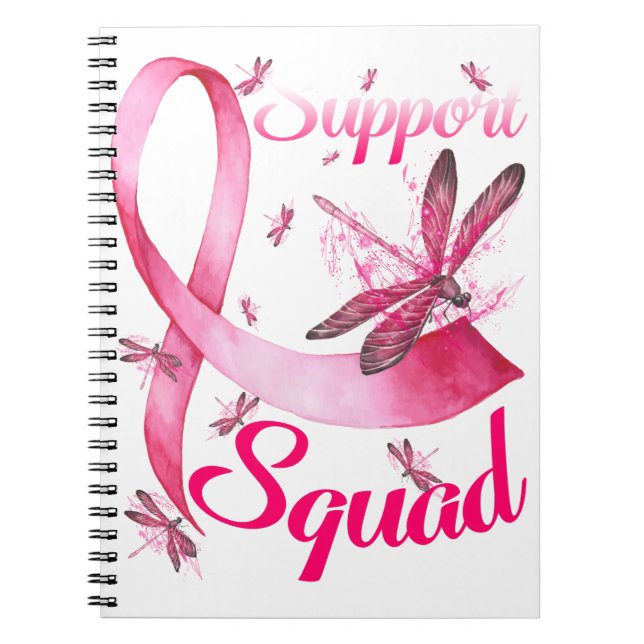 Caderno Espiral Cancer de Briso Rosa Hippie (Frente)