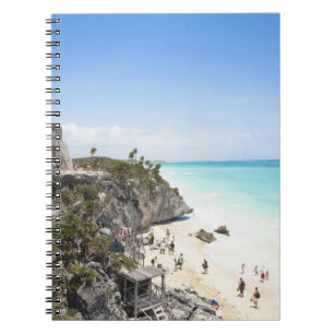 Caderno Espiral Cancun, Quintana Roo, México - Ruínas em uma colin