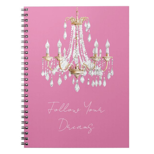 Caderno Espiral Candelabro Chic Branco e Cinza (Frente)