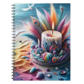 Caderno Espiral Candle Beach Feather