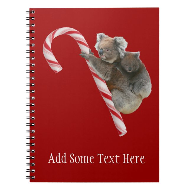 Caderno Espiral Candy Cane Australian Koala Bears (Frente)