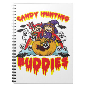 Caderno Espiral Candy Hunting Buddies Halloween Twin Costume