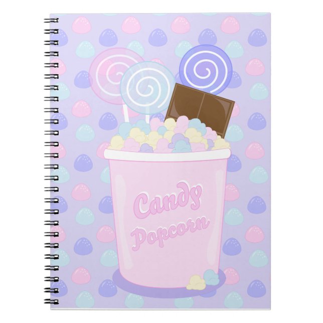 Caderno Espiral Candy Popcorn Planner (Frente)