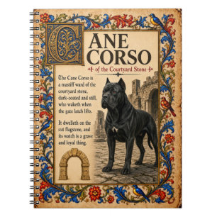 Caderno Espiral Cane Corso, Arte Medieval de Bestiário