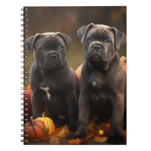 Caderno Espiral Cane Corso Puppy Autumn Delight Pumpkin (Frente)