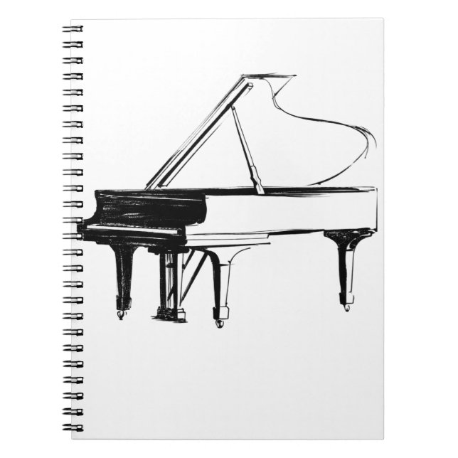 Caderno Espiral Caneca de Piano Esboço (Frente)