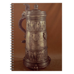 Caderno Espiral Caneca para cerveja da guilda, peltre prateado,