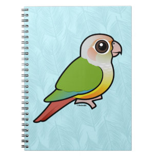 Caderno Espiral Canela Conure Verde-cheeked de Birdorable