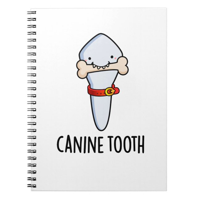 Caderno Espiral Canine Tooth Funny Dental Pun (Frente)