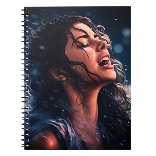 Caderno Espiral Cantando na Chuva (Frente)