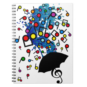 Caderno Espiral Cantando na Chuva