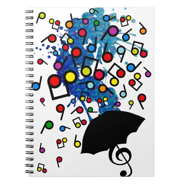 Caderno Espiral Cantando na Chuva (Frente)