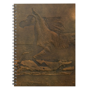 Caderno Espiral Canterna Selvagem Cavalo Espiritado Faux Efeito Co