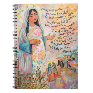 Caderno Espiral Canticle do Diário da oração de Mary Magnificat