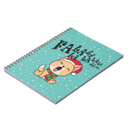 Caderno Espiral Canto De Natal Fa La La La La La La La | Notebook