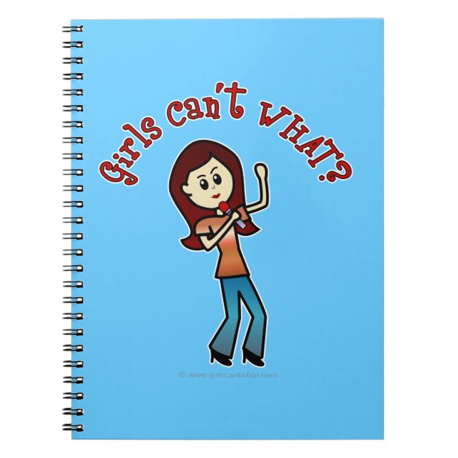 Caderno Espiral Cantora de Menina Clara (Frente)
