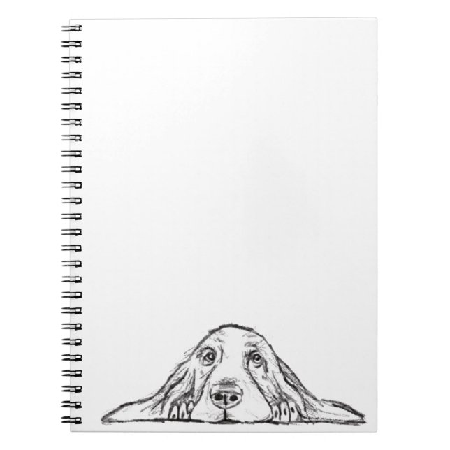 Caderno Espiral cão-caçador preto branco-cachorrinho (Frente)
