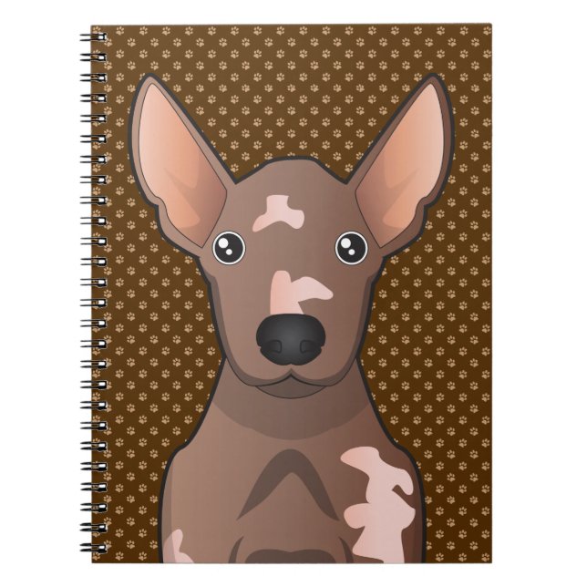 Caderno Espiral Cão calvo mexicano (Xoloitzcuintle) (Frente)