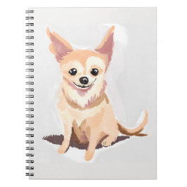 Caderno Espiral Cão Chihuahua | Cachorro Bonito Pet Filhote Aquare