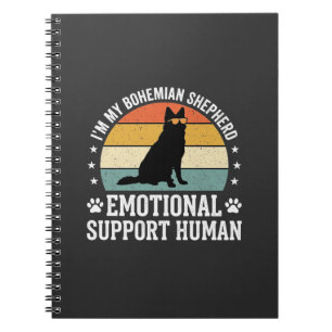 Caderno Espiral Cão de Apoio Emocional Humano Pastor Boêmio