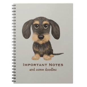 Caderno Espiral Cão de desenho animado de Dachshund Cachura