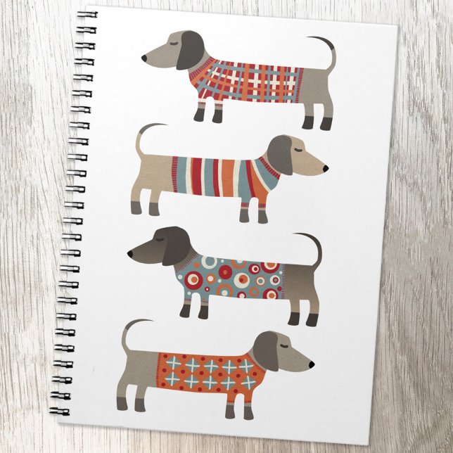 Caderno Espiral Cão de Enchimento (Dachshund Wiener Sausage Dog notebook)