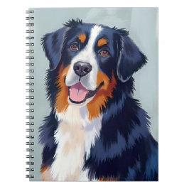 Caderno Espiral Cão de Montanha Bernês | Pet Aquarela