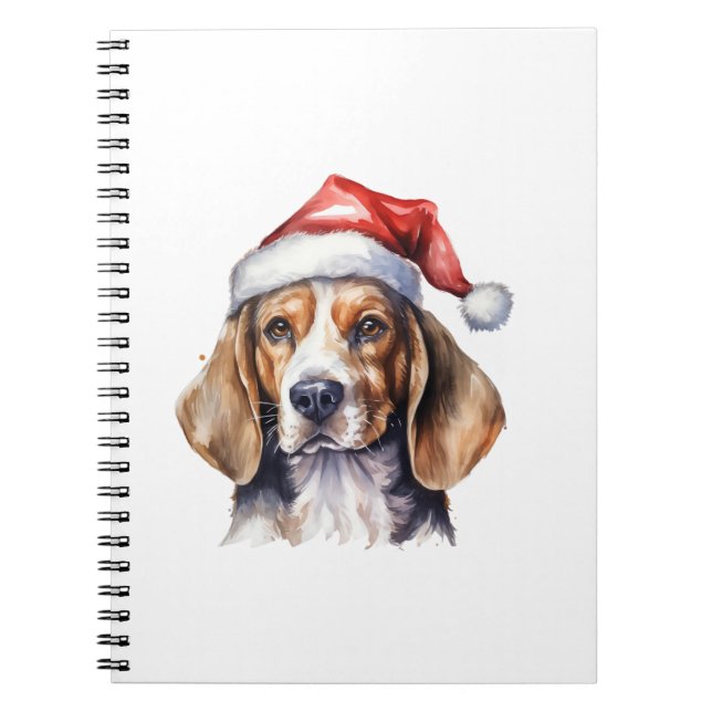 Caderno Espiral Cão de Natal da Beagle (Frente)