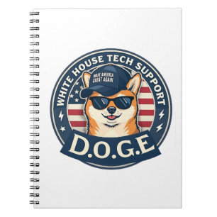 Caderno Espiral Cão de Suporte Técnico da White House